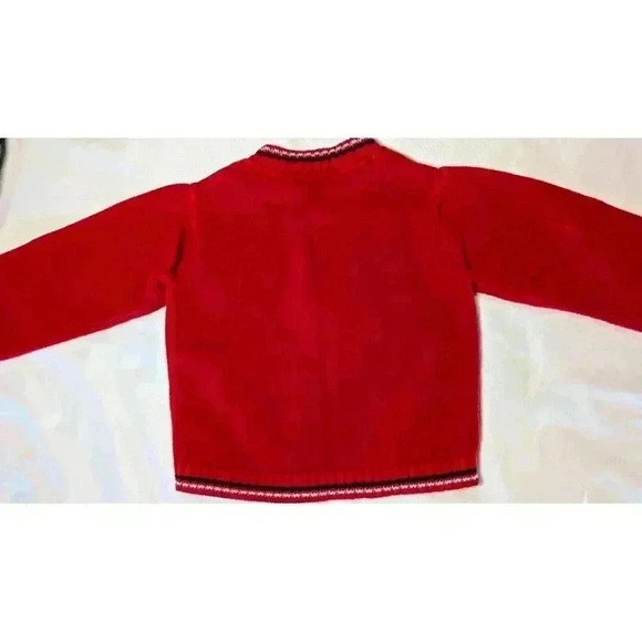 Vintage 18M Boy's Carter's Red & Gray Knit Zip Up Cardigan - Picture 2 of 5
